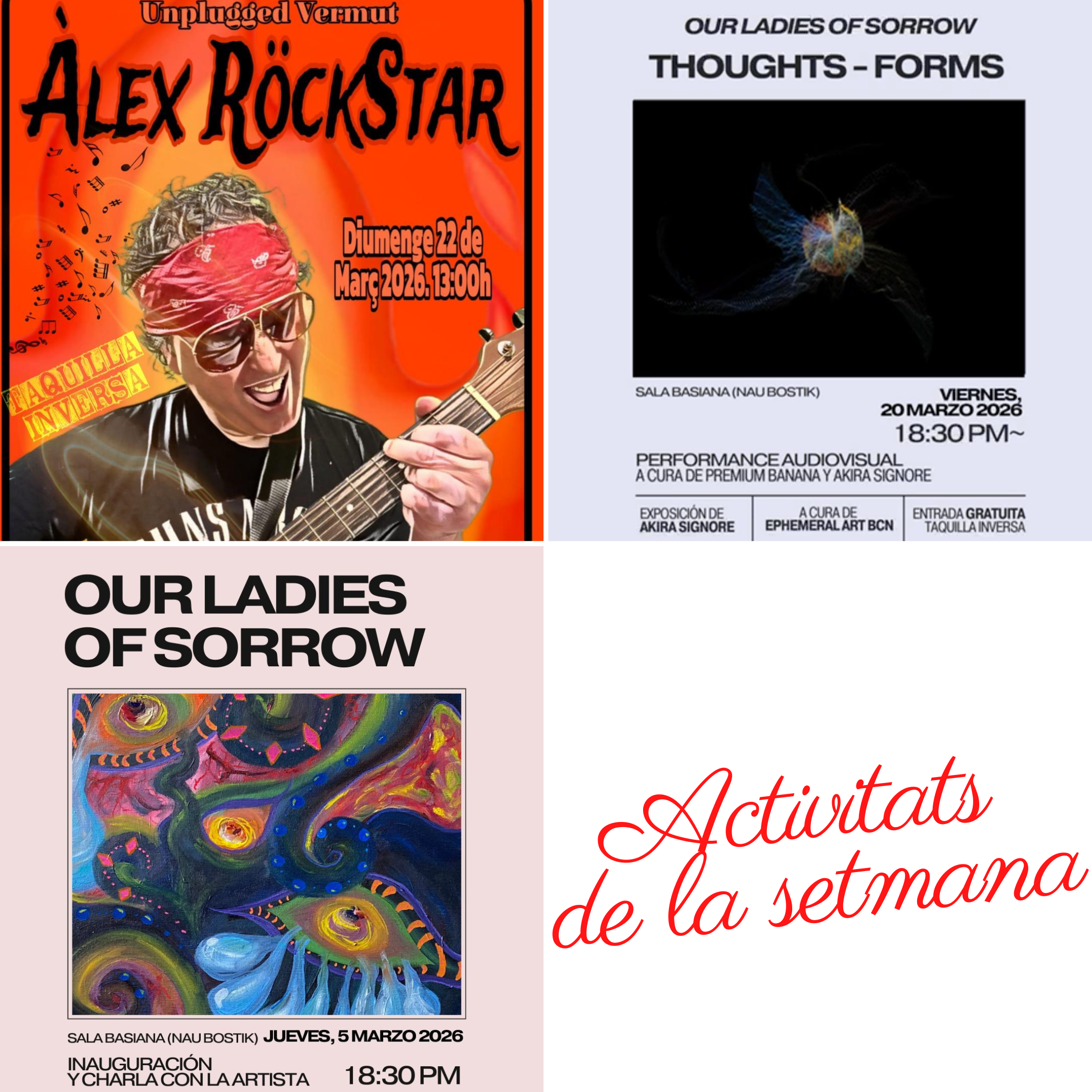 Activitats de la setmana: Expo, Performance audiovisual i Concert