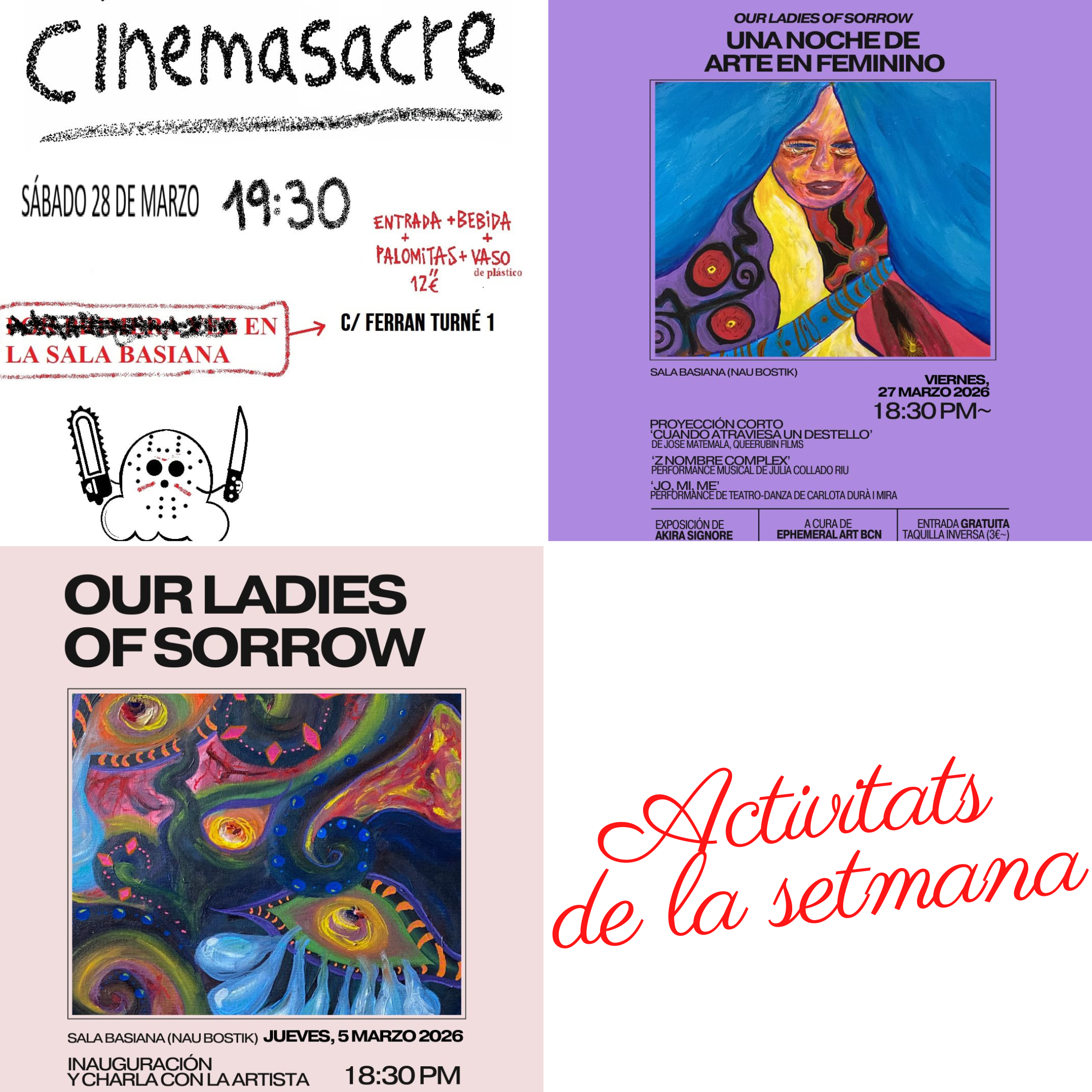 Activitats de la setmana: Expo, Performance i Cine Masacre