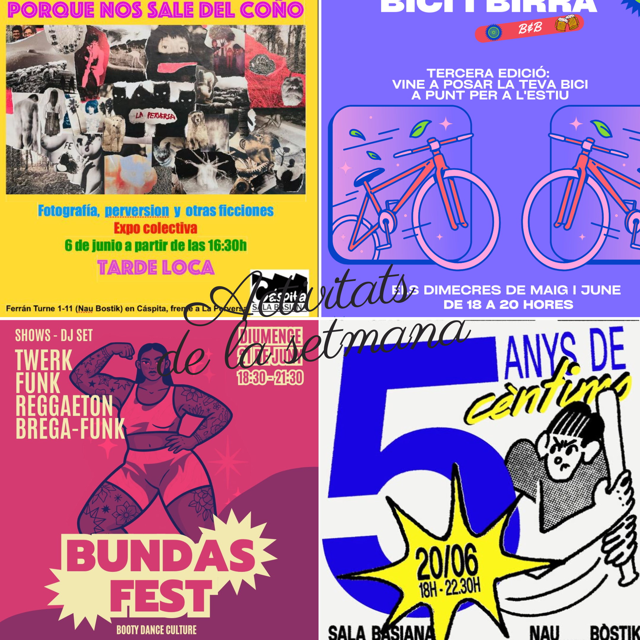 Activitats de la setmana: expo la perversa, taller bicis, expo cinc centims i twerking